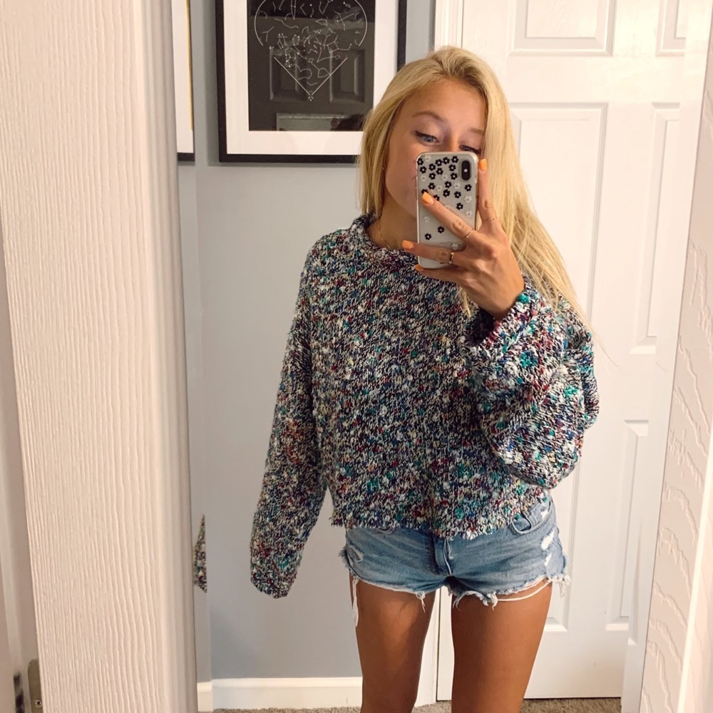 Concrete multi color knit sweater